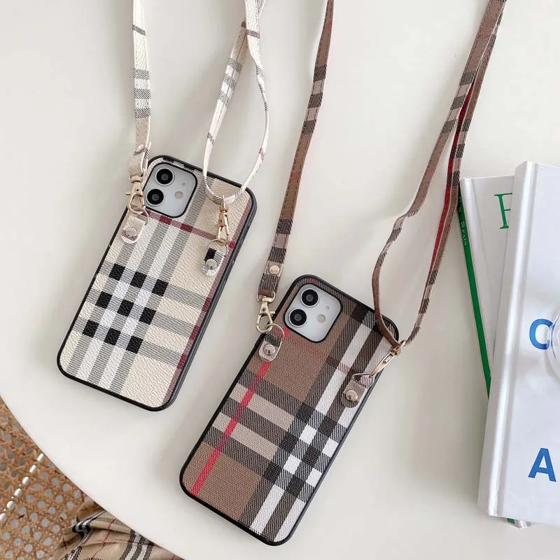 Luxury Classic Grid Phone Case For Iphone 15 14 13 12 11 Promax Xr Xs