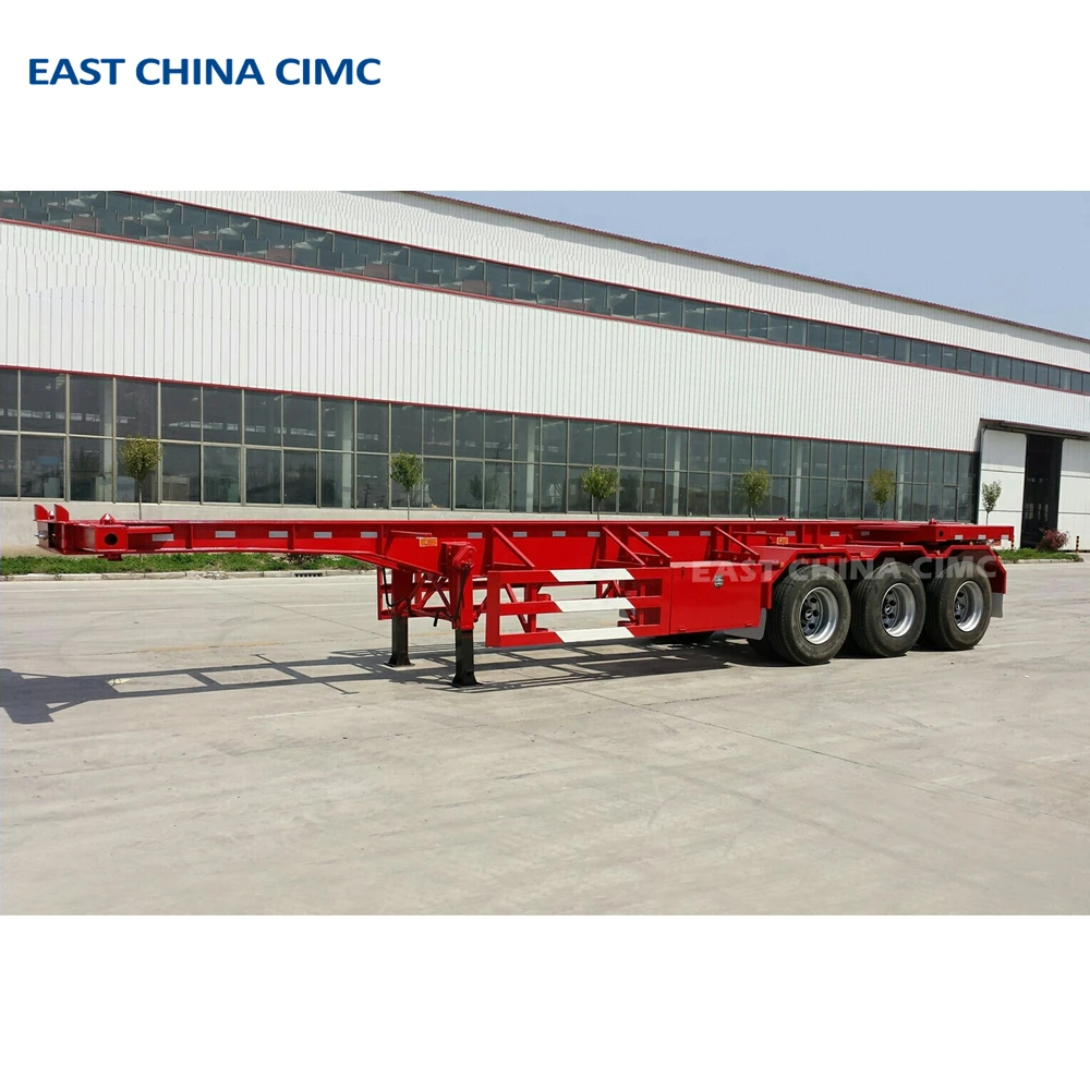 Container Chassis Semi Trailer With Bogie Suspension For Sale Container ...