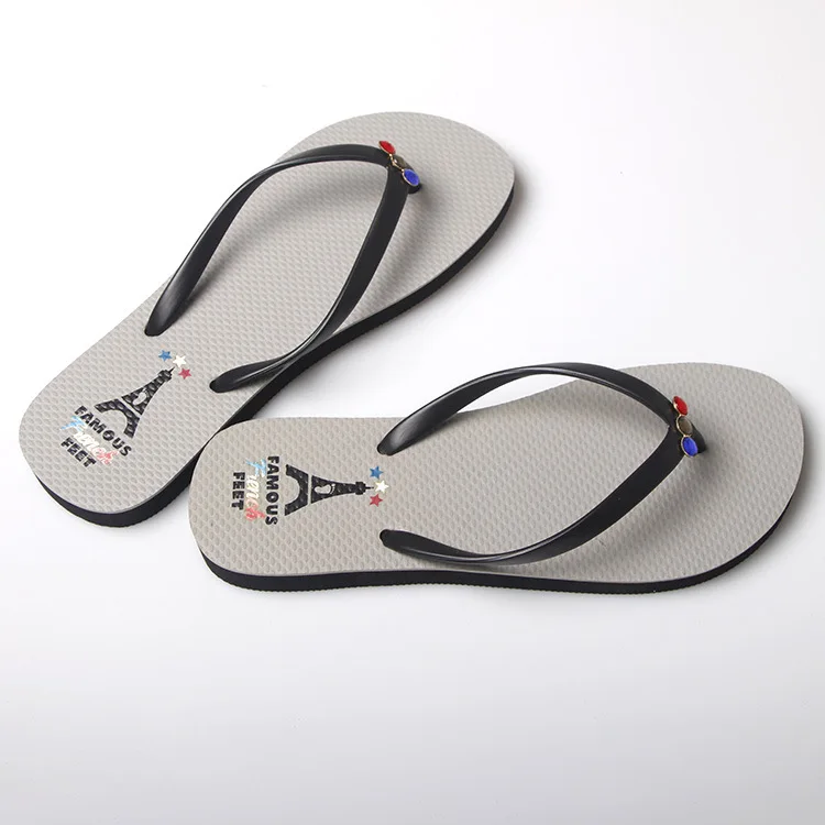 Summer Outdoor Non-slip Rubber Flip-flops Fashion Personality Beach Slippers with High Quality