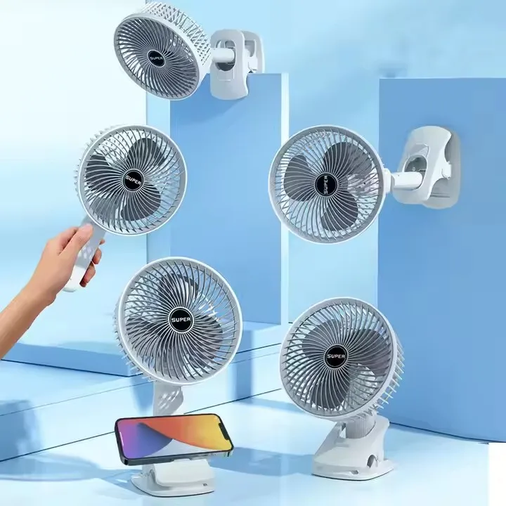 Mini Portable Table Folding Stand Desk Fan Desktop Handheld Fan Clip ...