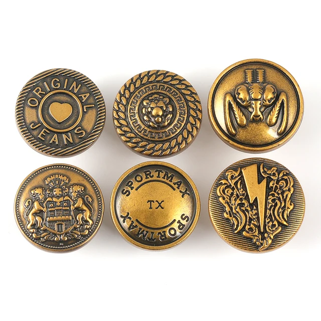 2024 Top Quality Custom Fashion Metal Button Environmental Plating Denim Zinc Alloy Jeans Button and Rivet for Pants Clothes
