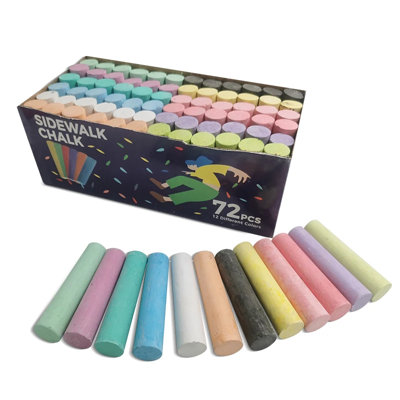 Новые упаковочные Меловые изделия 12 видов цветов 72 шт. для детей большой набор мелков тротуара нетоксичный красочный мел
