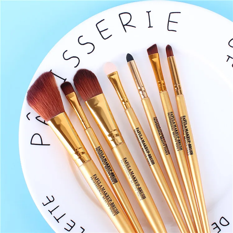 12 pcs gold makeup brush set