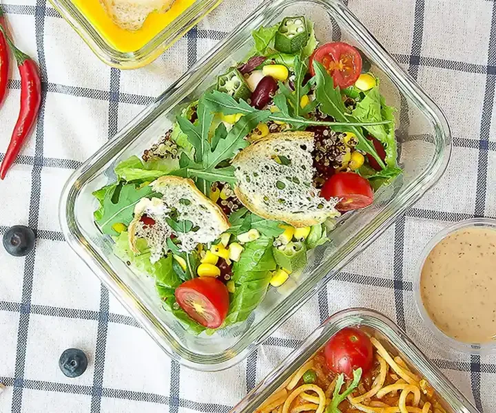 10 Pack Glass Food Storage Container, Airtight Glass Lunch Bento Boxes, Leaking Proof Glass Meal Prep Container with Lids