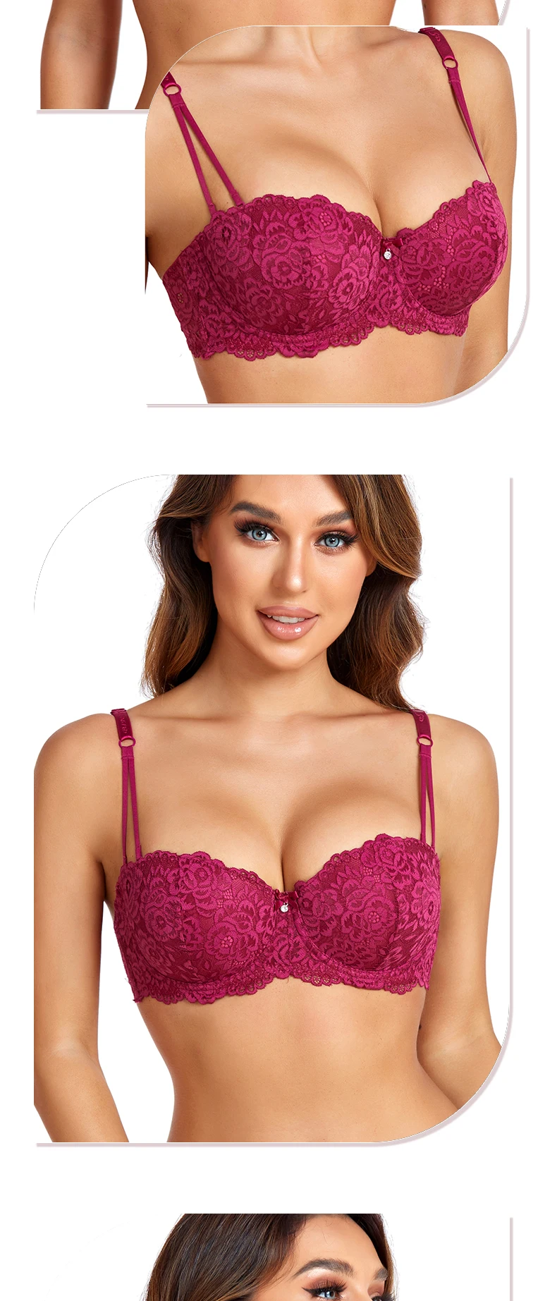 Binnys New Arrival Bra And Panties Sets Push Up Bralettes De Encaje Push Up Double Paaded 0424