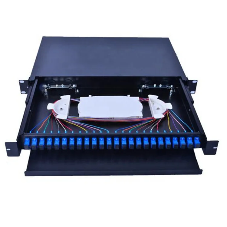 Fiber Optic Patch Panel Odf 24 48 Port Fiber Outdoor Optic Termination Box Drawer