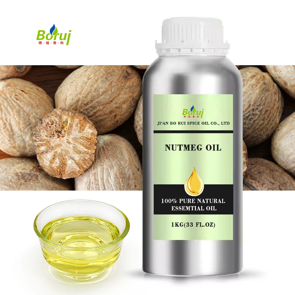 Private Label Bulk Nutmeg Essential Oil Fresh Odor Plant Extract From Nutmeg Seeds Pure Essential Oil