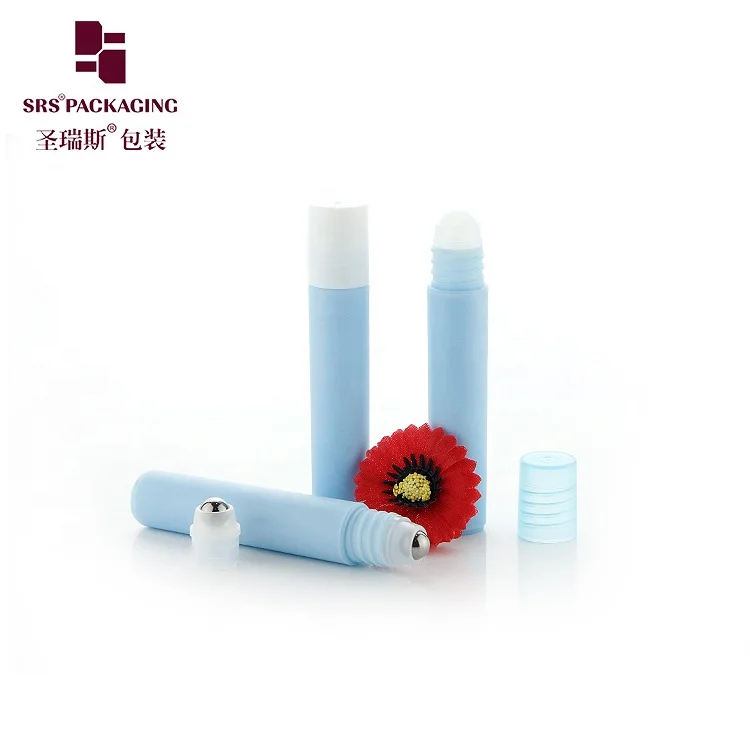 Fast Ready to Ship 7ml Empty Plastic Roll on Eye Serum Bottle Blue Green White