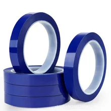 Locating Masking Tape Blue 55micron Acrylic Adhesive Insulating Heat Resistance Mylar Shrink Polyester Film Tape