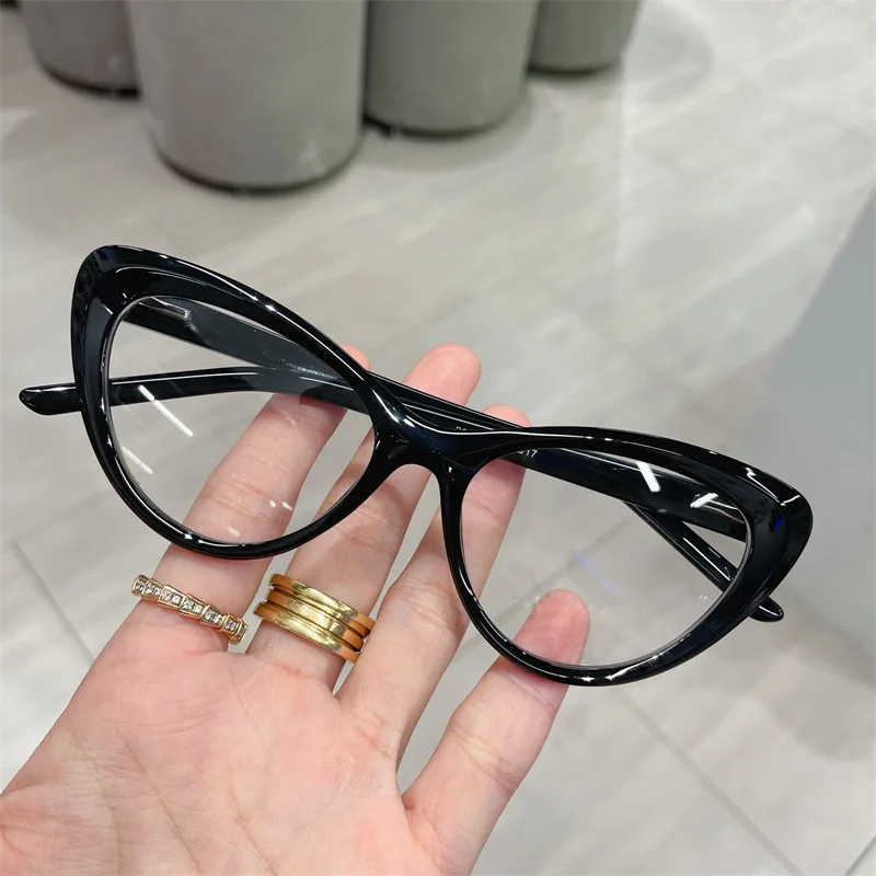 2024 Cute Pink Leopard Cat Eyeglasses Frame Fashionable Functional