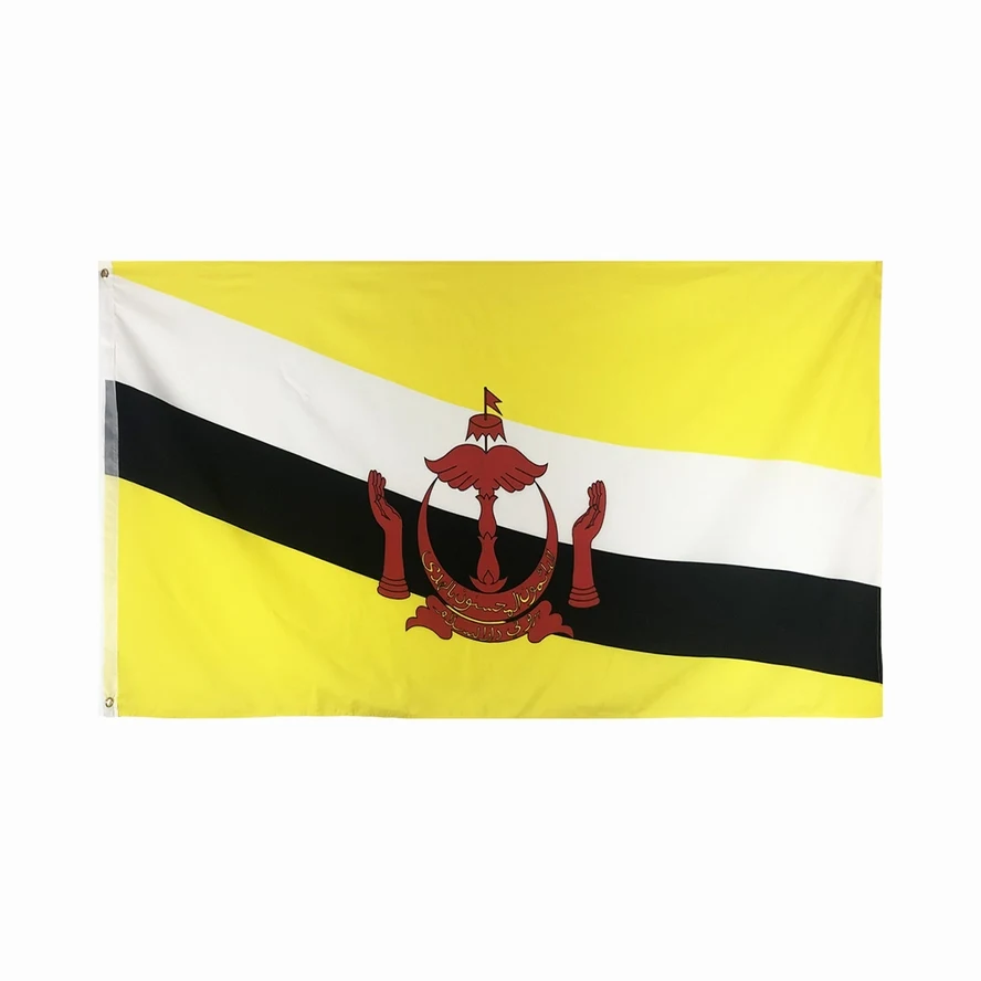 90x150cm Customized Logo Digital Printing Brunei Flag