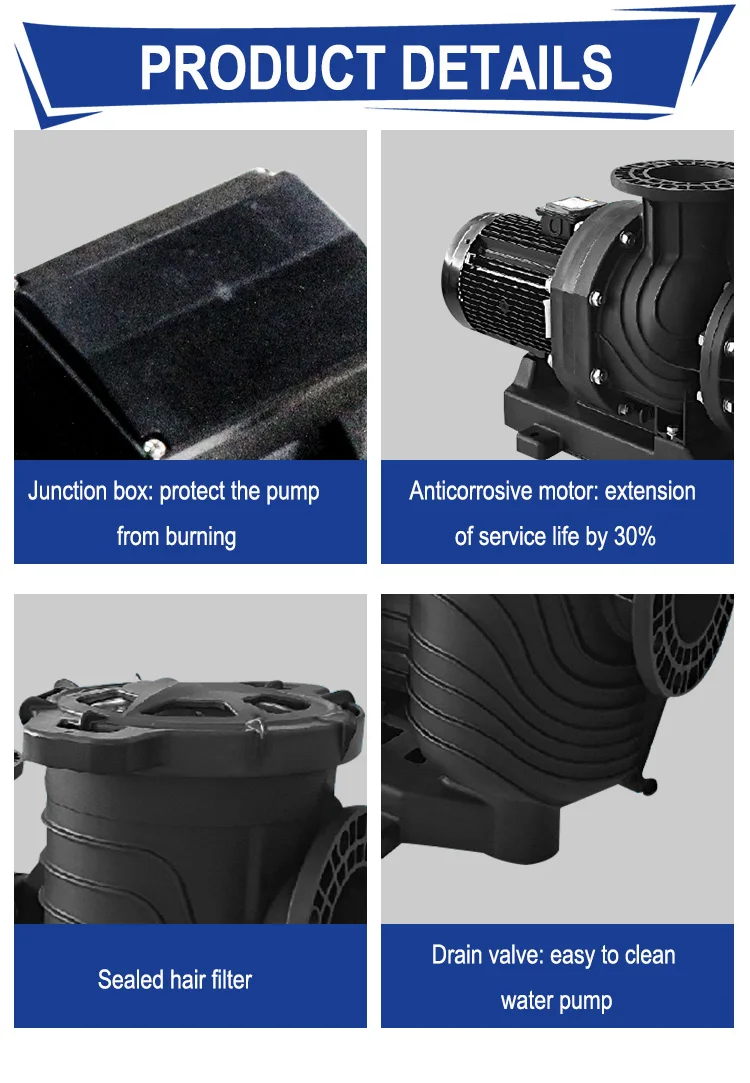 High Pressure 4hp 5hp 10hp Swimming Pool Pumps For Sale Pool Variable