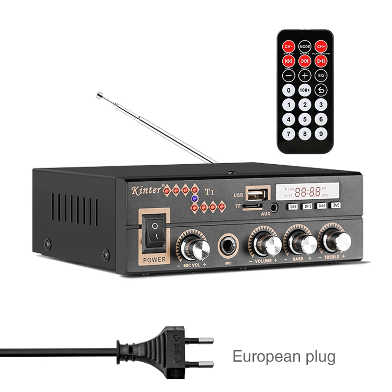 Kinter System Kinter T1 Mini 2-Channel Class AB Amplifier for Home & Car - 20W RMS ...