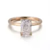 Bague en or jaune 14 carats avec diamant de laboratoire