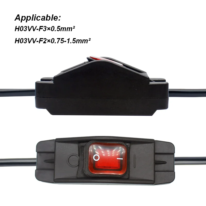 Waterproof 12v250v On Off Electrical Power Cord Heavy Duty Inline