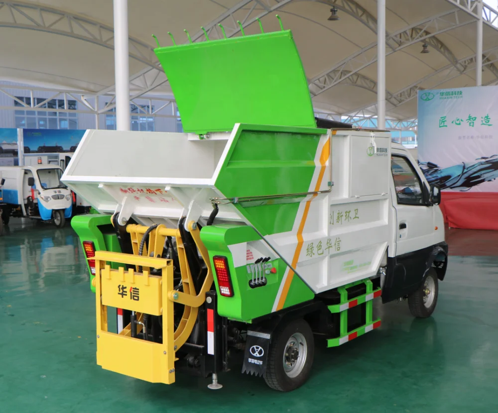 Новейший китайский недорогой электрический грузовик RHD для сбора мусора одобренный