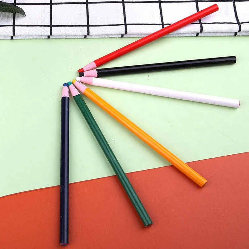 12pcs/box  Microblading Cosmetics Crayon Colors Pencils Peel-off China Marker / Grease Pencil /Roll Wax Pencil/ Marking Pen,Wood