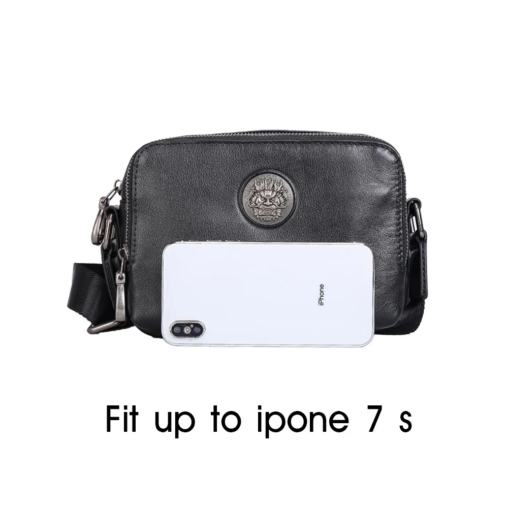 Tiding Custom Fashion Black Small Calf Cowhide Genuine Leather Shoulder Bag Women Leather Messenger Bag Custom