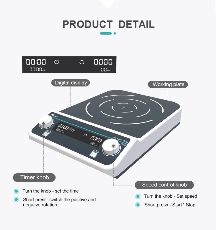 Joanlab Laboratory Stirrer Electric Stirrer Digital Display - Temu