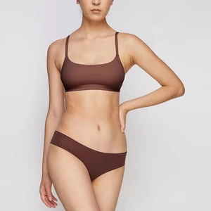 Hot Bra Briefs Breathable Sewing Bra Female Underwear Set Fashion Design Anti-Bacterial Briefs Wireless Soft Bra Set for Women