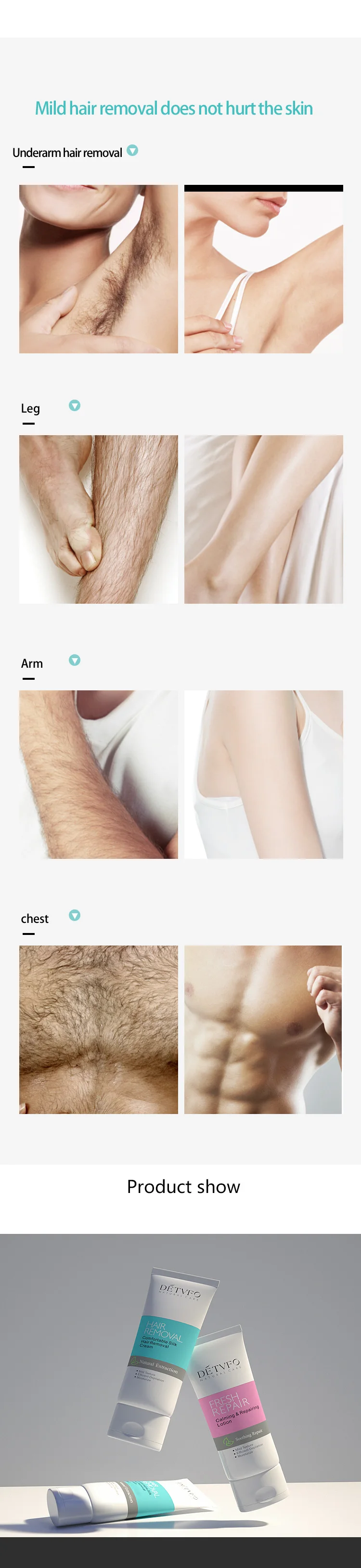 Perfumed Hair Removing Cream Epilator Depilatory Cream Painless Body