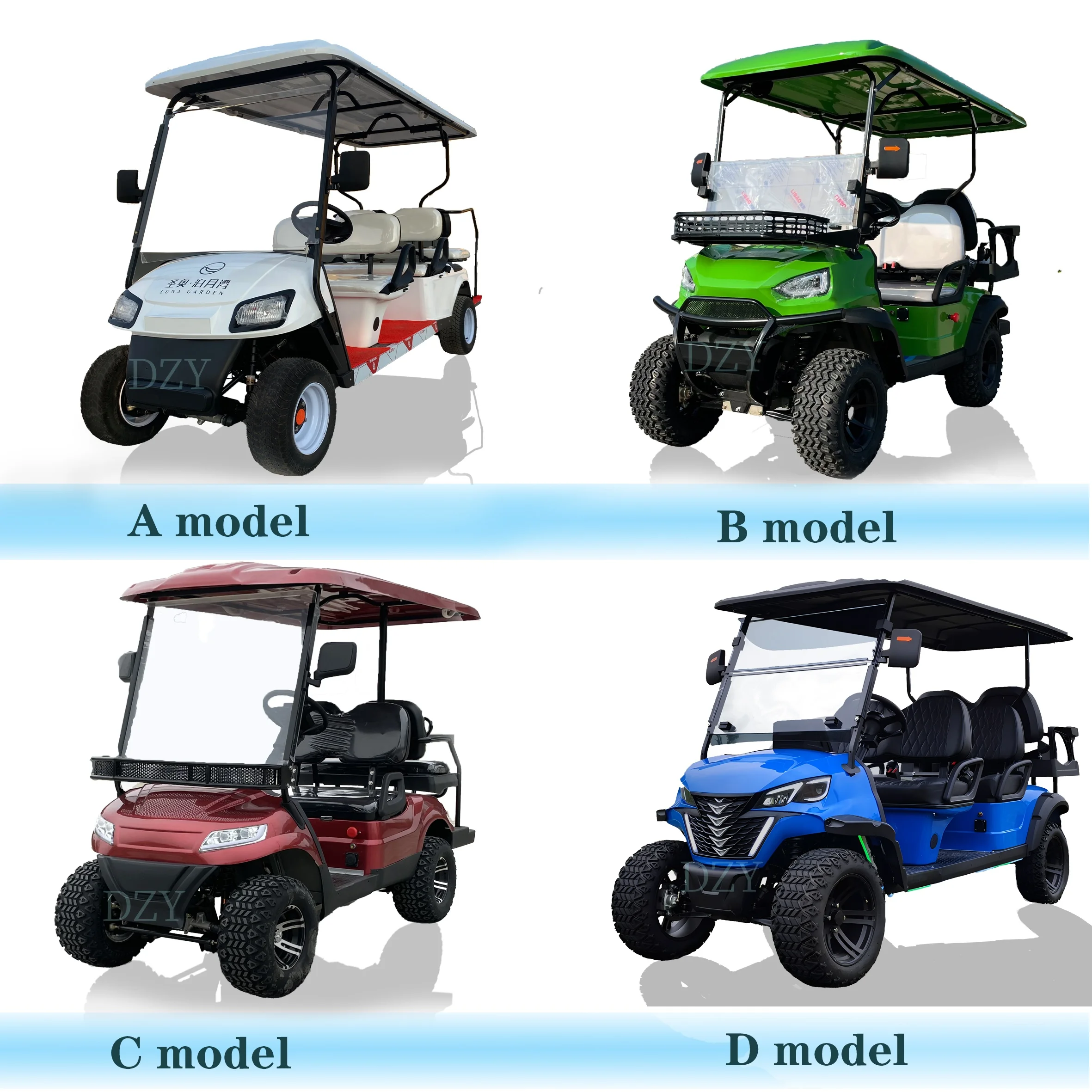 Electric Golf Car Offroad Vehicle New Solar Power Generation High