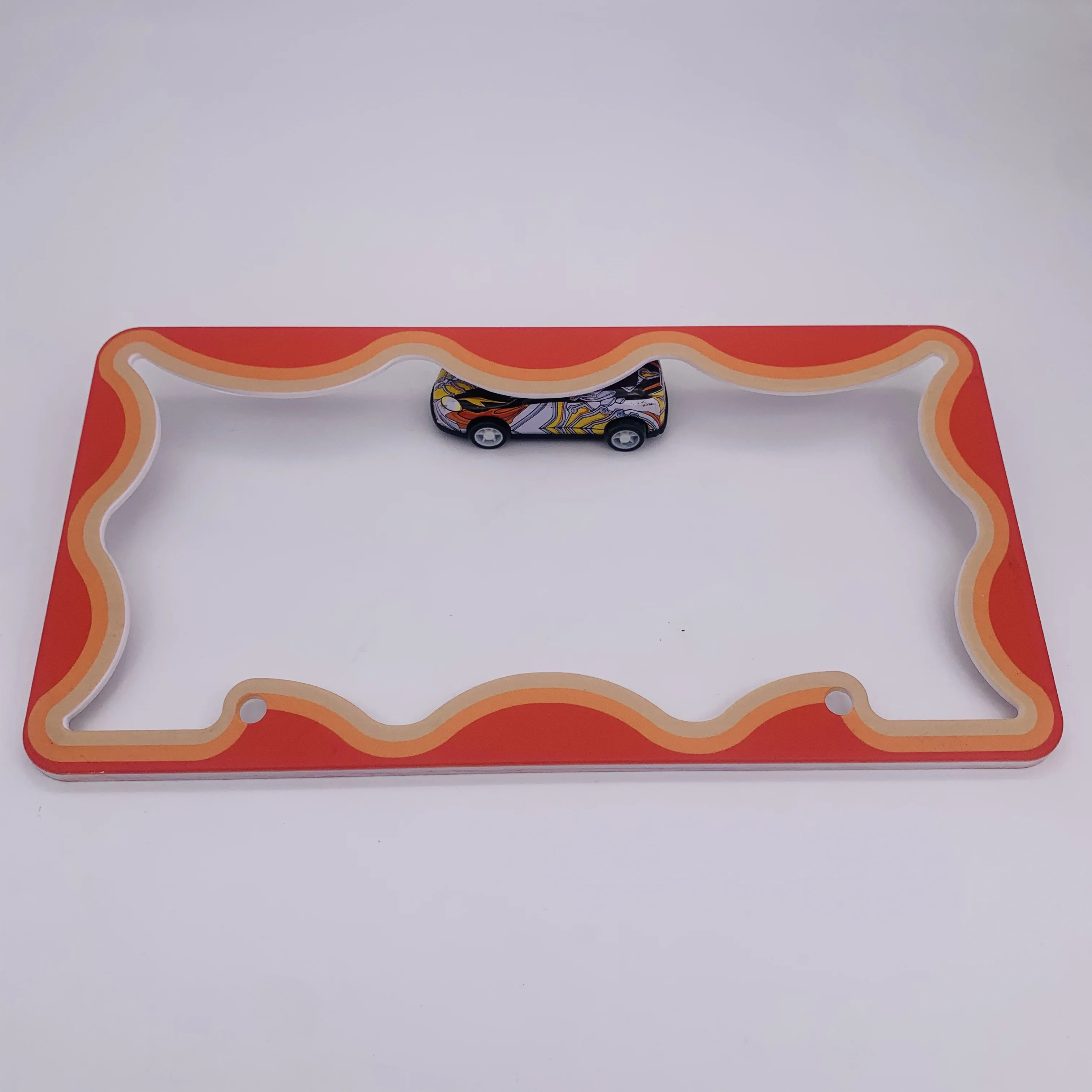 Custom 3d Logo Printed Debossed Usa Car Standard Size Black Plastic