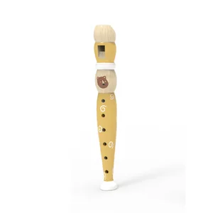 Unisex Montessori Educational Pretend Flute-Bear Toy Set Nontoxic Wood Music Toys for 2 to 4 Years Safety Features for Kids