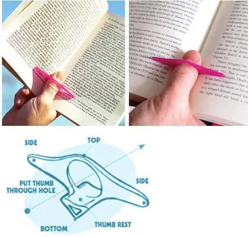Thumb Ring Book Open Paper Page Holder Bookmark Clip For Reading