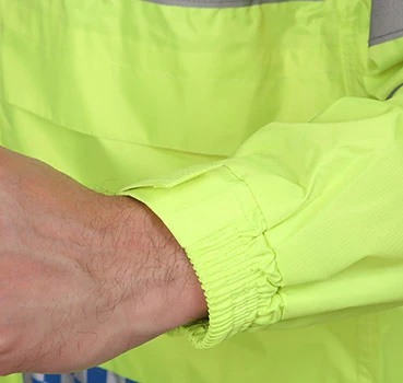Wholesale Custom Safety Jackets Reflective Fluorescent Green Rainsuit Coat Printing Men Waterproof W