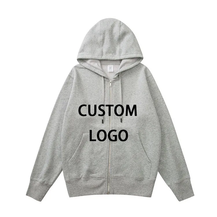 Best Quality Printed Hoodies For Men Cotton Heavyweight Full Zip Up