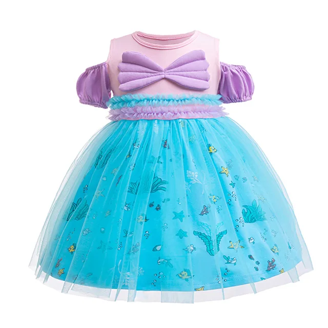 Girls Princess dress Elsa Baby Girls Dress Frozen Little Children skirt Summer short sleeves girls gauze dress for party