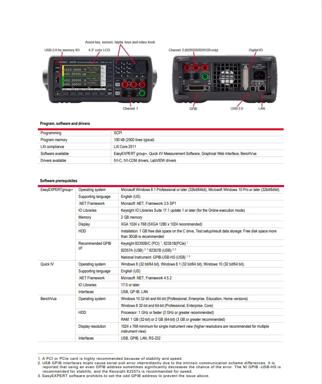 Keysight B2912b Precision Source Meter Module Smu 2-channel Desktop ...