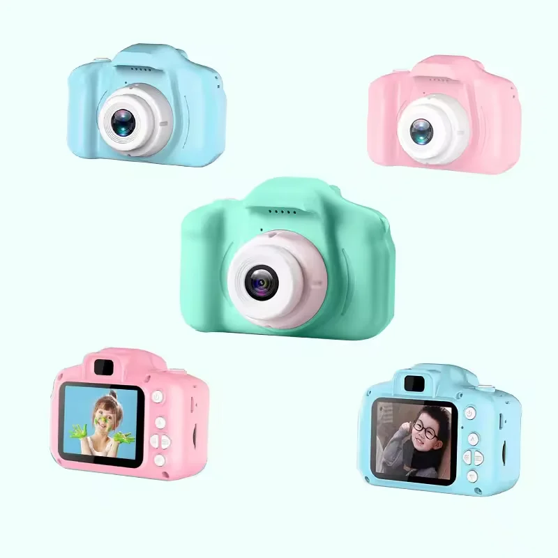 Kids Camera Cute Cartoon Children Fun Christmas Gift Digital Camera Built-In Games 2.0 Inch 1080P HD Mini Kids Photo Camera