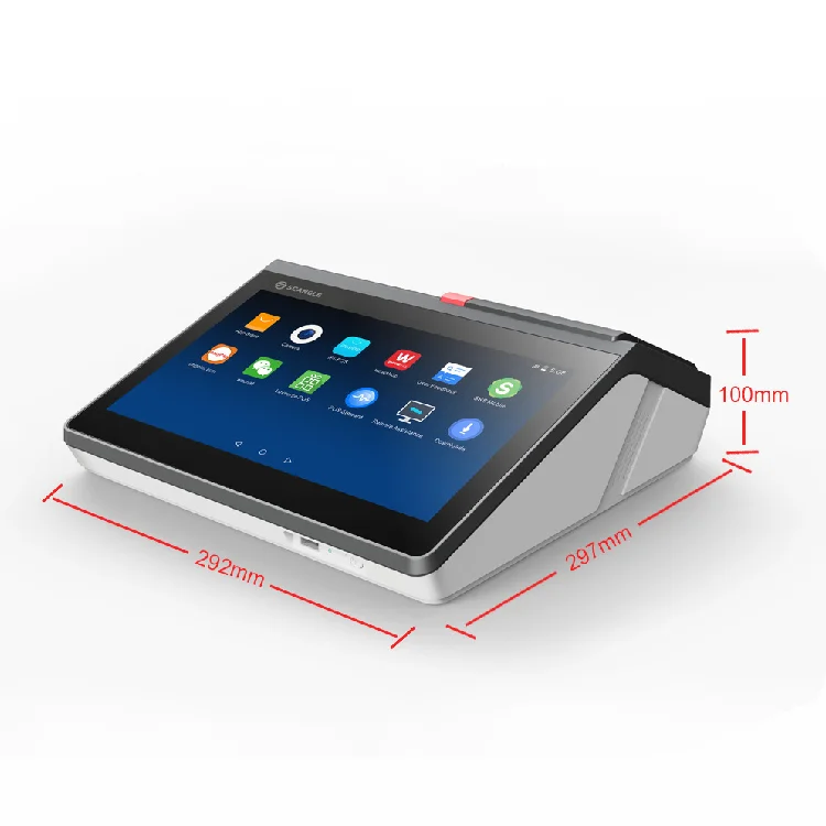 Touch Screen Wifi Cash Register with Printer Financial Equipment Android Tablet Pos System Machine for Commercial Using-133012