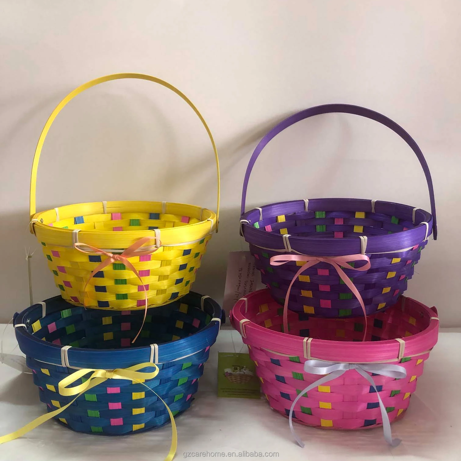 Portable Handmade Rattan Storage Container Houseware Bamboo Woven Gift Storage Basket With