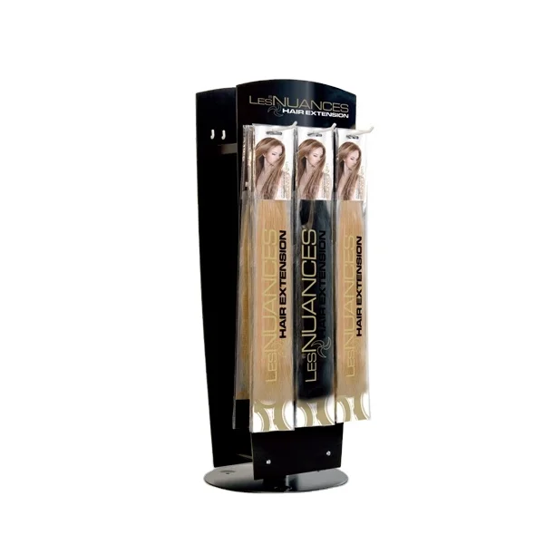 Retail Free Standing Hair Display Rack With Hook Hairpieces Display