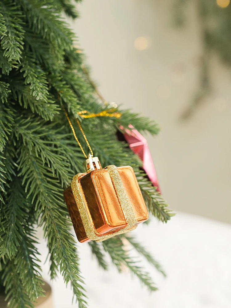 Christmas Gift Box Ornaments Octagonal Star Pine Shape Merry Christmas Tree Hanging Ornaments Decorations for Tree factory