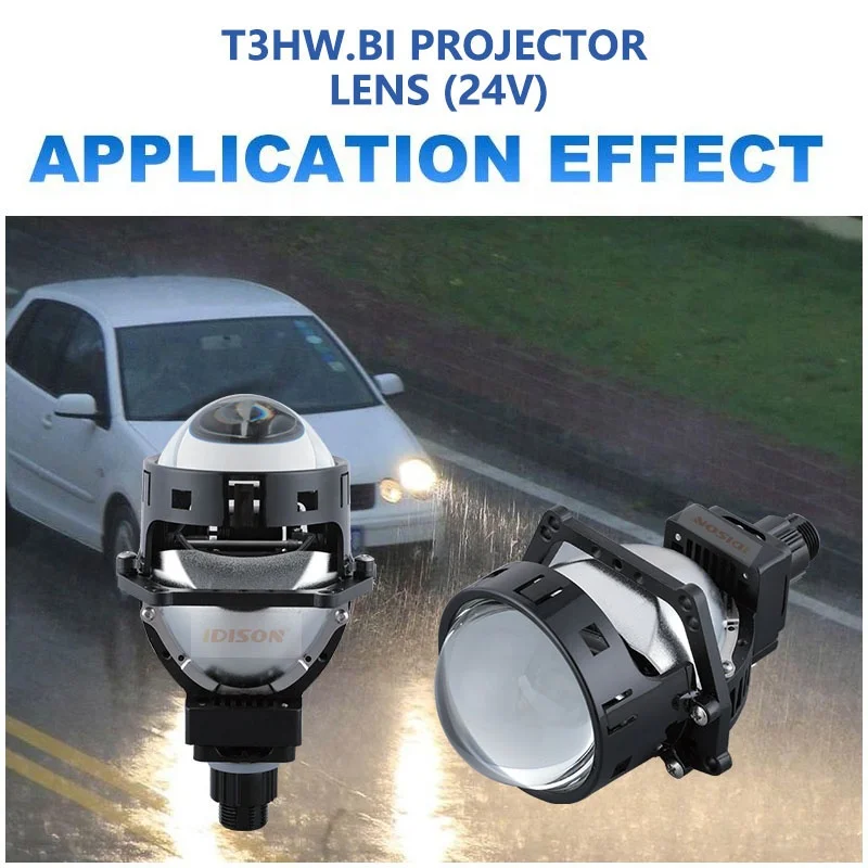 IDISON T3HW Motorcycle Lighting Systems Bi Led Projector 3.0 Laser Bike Light Bike Lamp Blue Light Lens Headlights