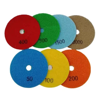 High Hardness 4Inch 100mm Thick  Flexible Diamond Polishing Pads for Efficient Glass Polishing