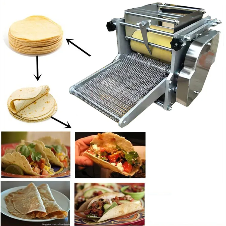 Full Automatic Industrial Flour Corn Mexican Tortilla Machine Taco Roti
