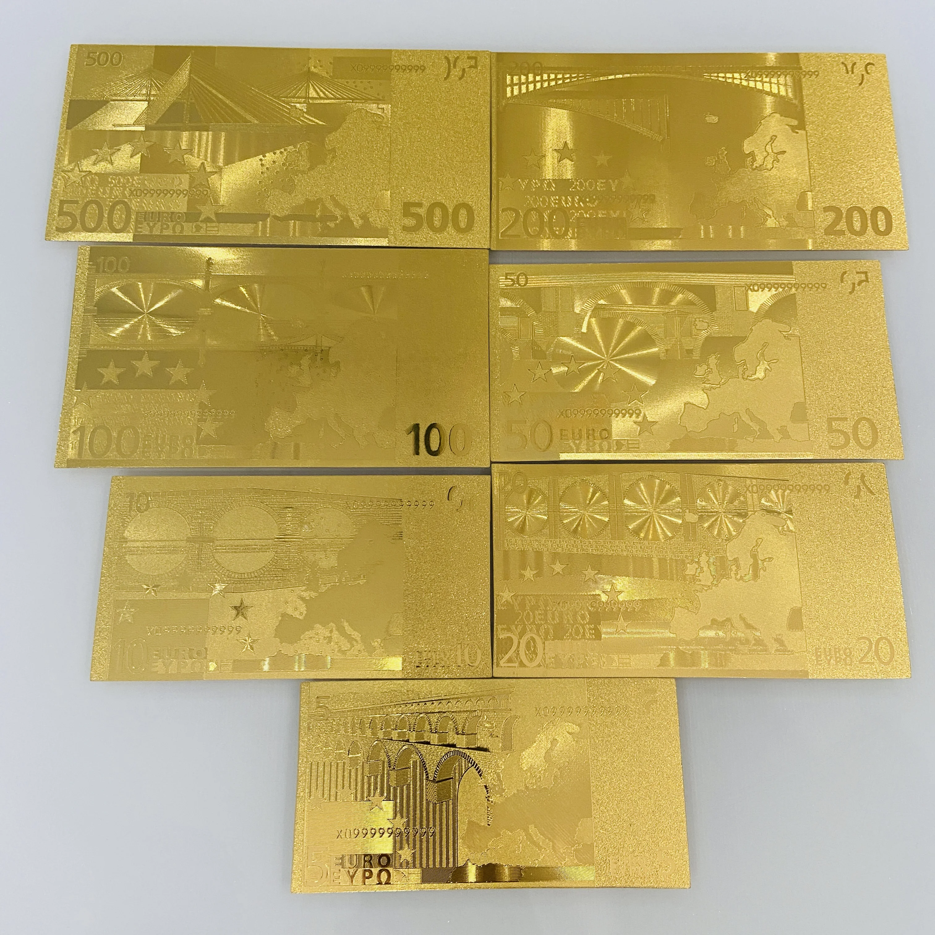 24k金箔欧元500钞票新年礼物钱赌场玩具钞票
