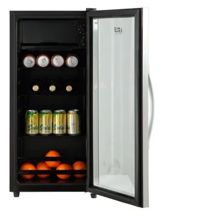 SL-55 China Factory Hot Selling 55L Small Capacity Electric Single Door Ice Bar Glass Door Refrigeration Fridge