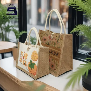 Factory Supplier Custom Eco-friendly Carrying Promotional Shopping Jute Bag
