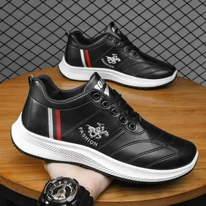 2026 Fashion Mens PU Leather Comfort Breathable Shoe All-match Outdoor Sports Casual Men's Shoes