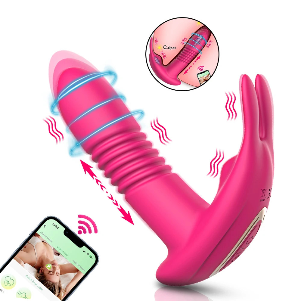 Jouets sexuels pour femmes, vibromasseur papillon rotatif à 3 en 1,  contrôle par application, stimulateur clitoridien, masseur du point G