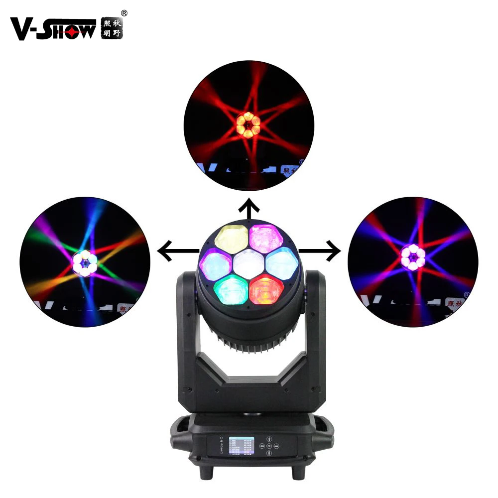 VSHOW Pro Bee Eyes LEDムービングヘッドライトR740L 7個 40w RGBW