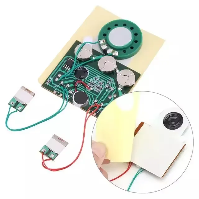 Smart Cheap Factory Fast Ship Greeting Cards DIY Programmable Sound Chip Music Chip Recordable  light Sound Chip for Card Toys