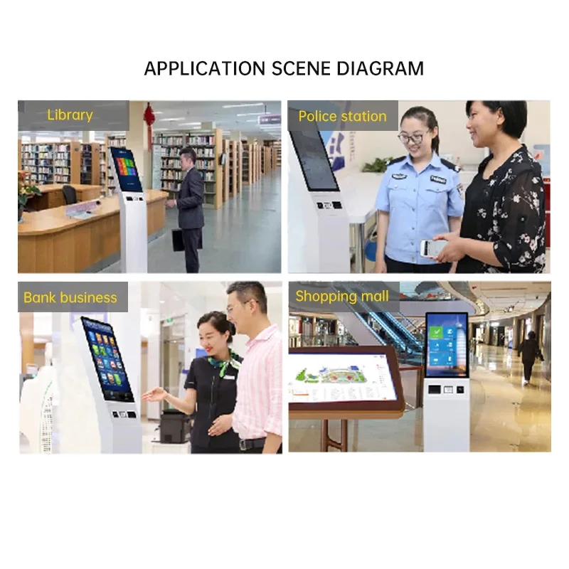TouchWo Restaurant Ordering Android Win10 Win11 Linux Totem Self Service Payment Kiosk With Printer NFC QR Code Finger Reader