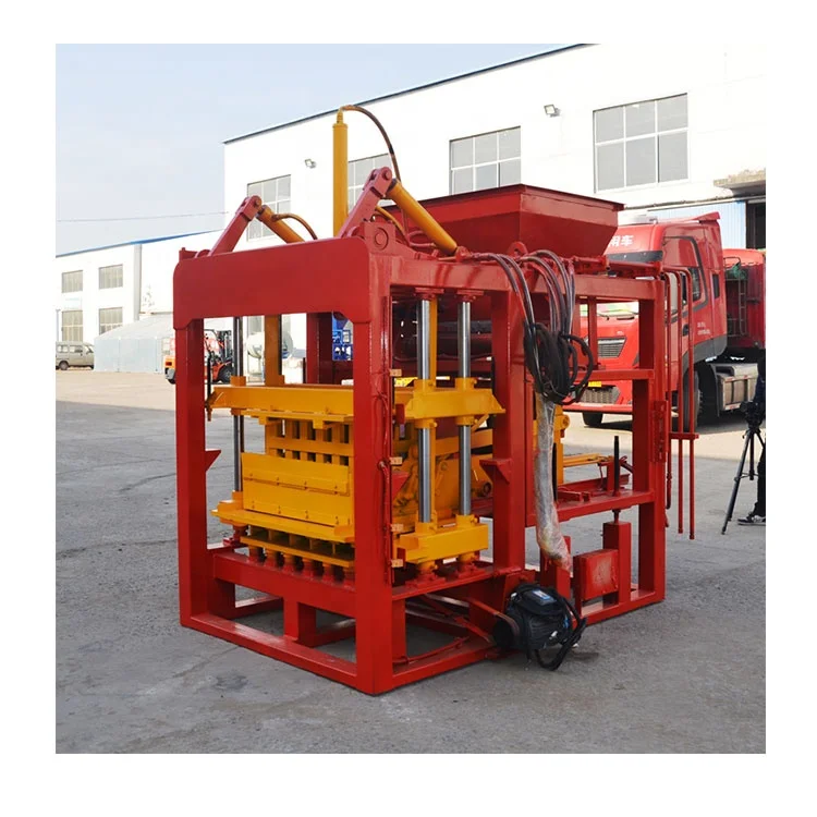 YJ QT4-18 Block Machine Making Automatic Hydraulic Block Maker Cement ...